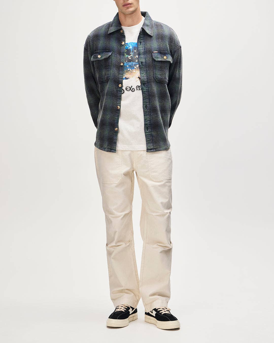 Too Busy To Work Check Shirt - Black Check: Black Check / L