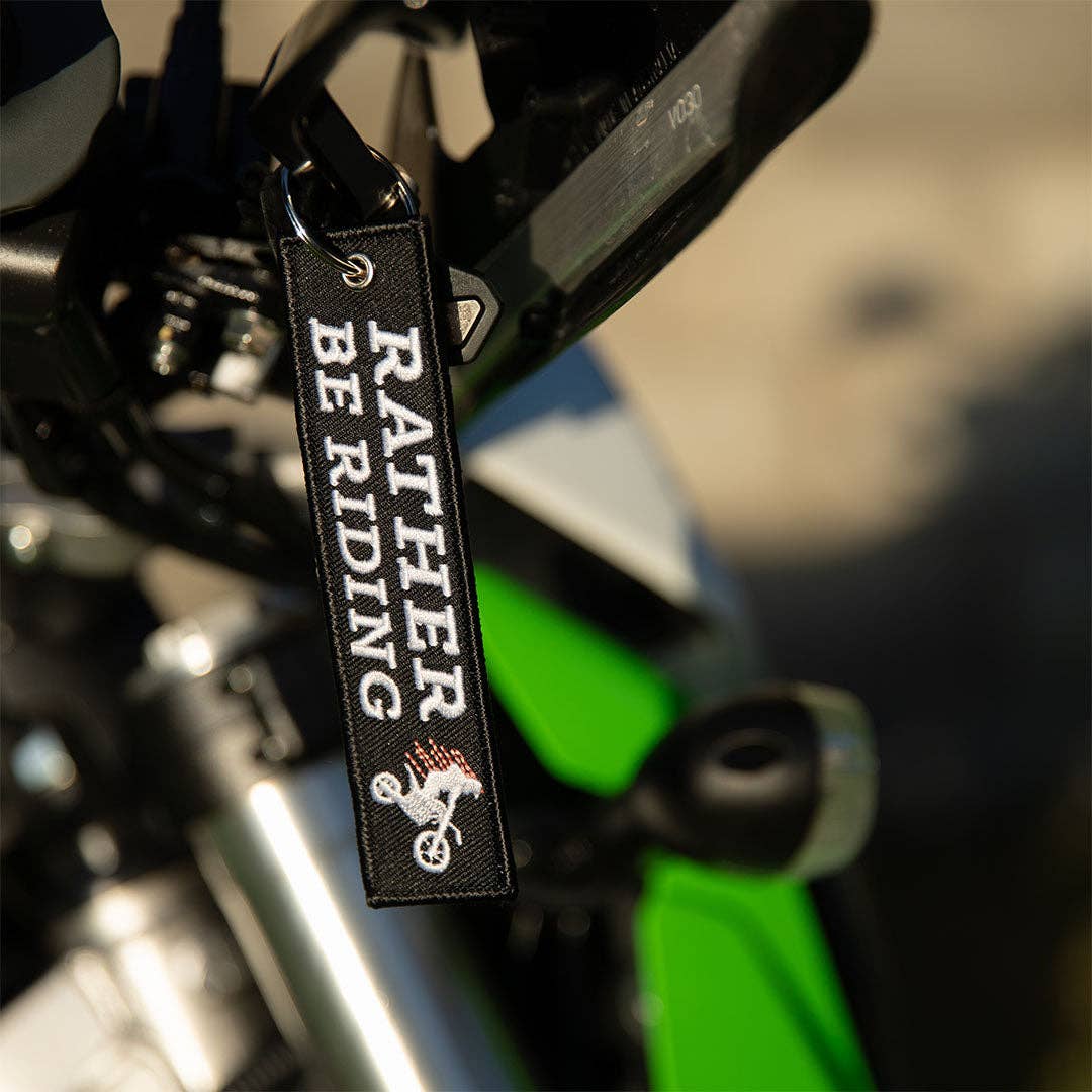 Rather Be Riding - Dirt Bike Keychain