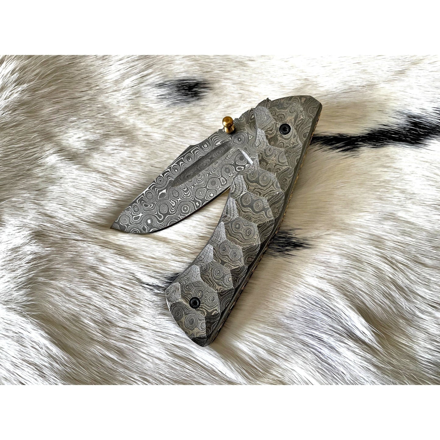 Full Damascus Steel Folding Knife