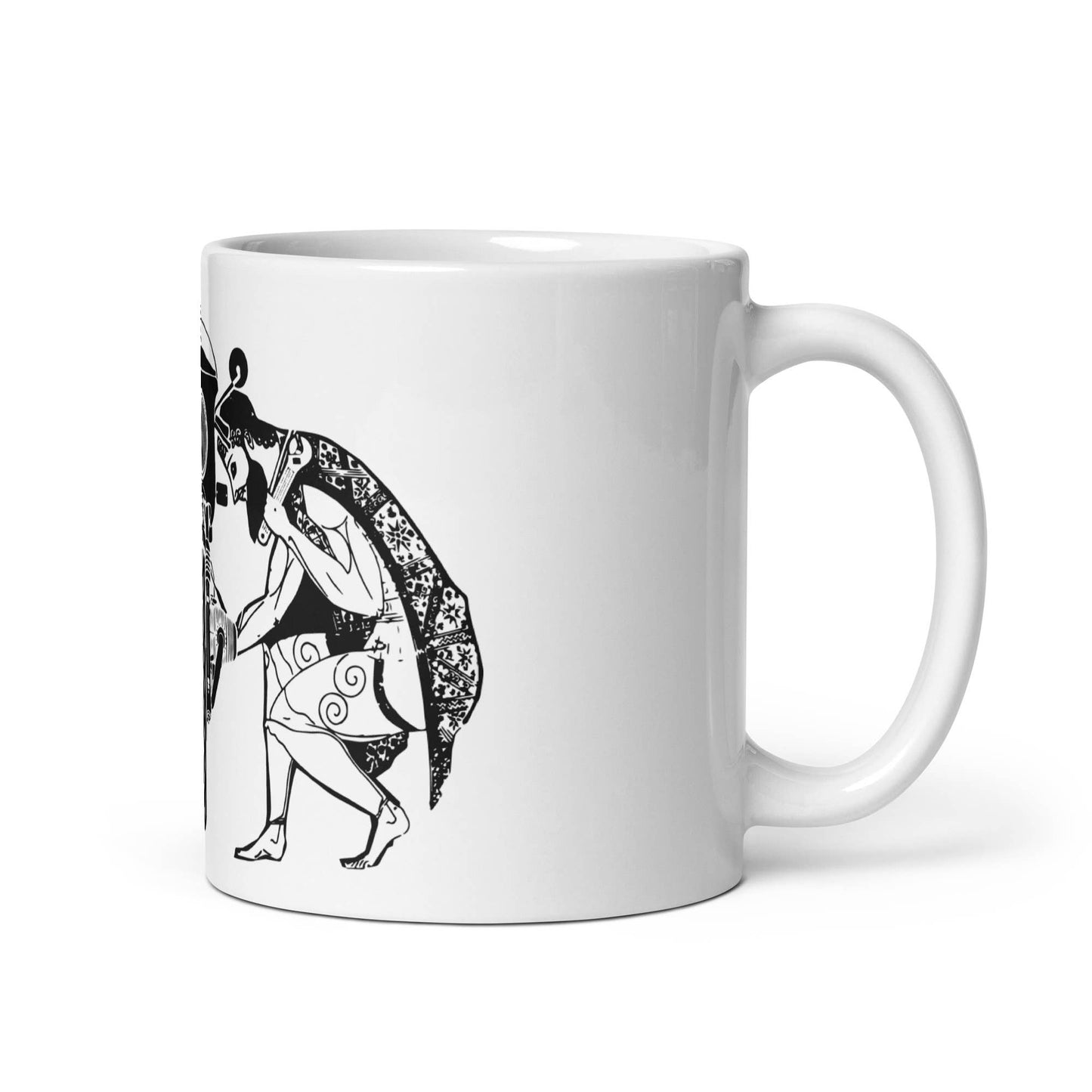 Coffee Mug  WIth Ancient Greeks Working On Their Motorcycle: 11 Oz Mug