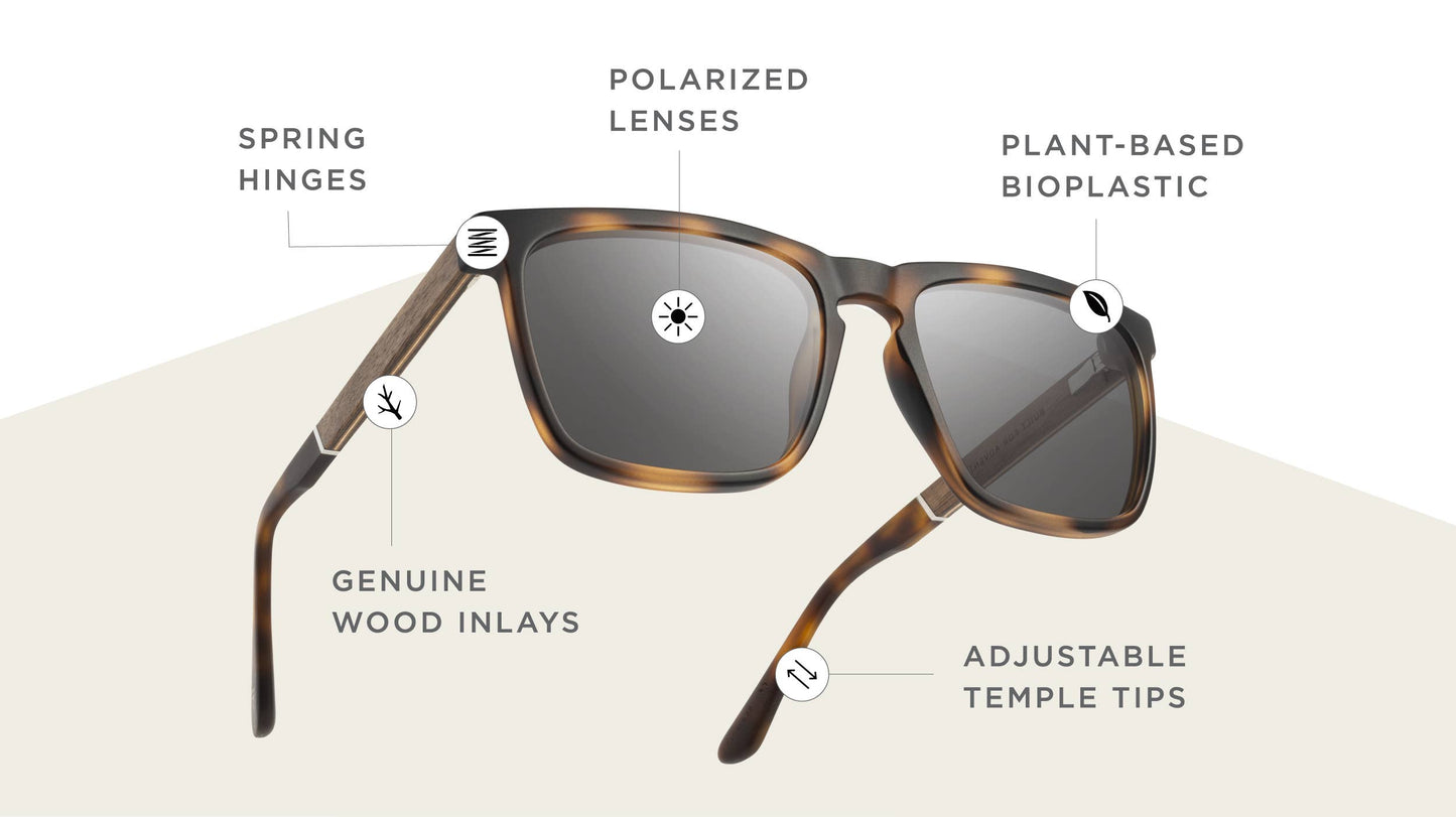 CAMP Ridge Sunglasses - Whiskey Soda: Whiskey Soda / Walnut / Basic Polarized Brown