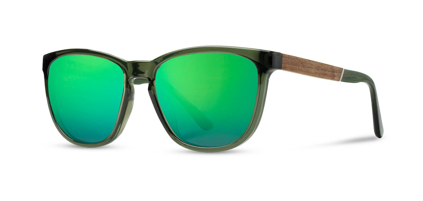 CAMP Arrowcrest Sunglasses - Fern: Fern / Walnut / HD Plus Polarized Grey