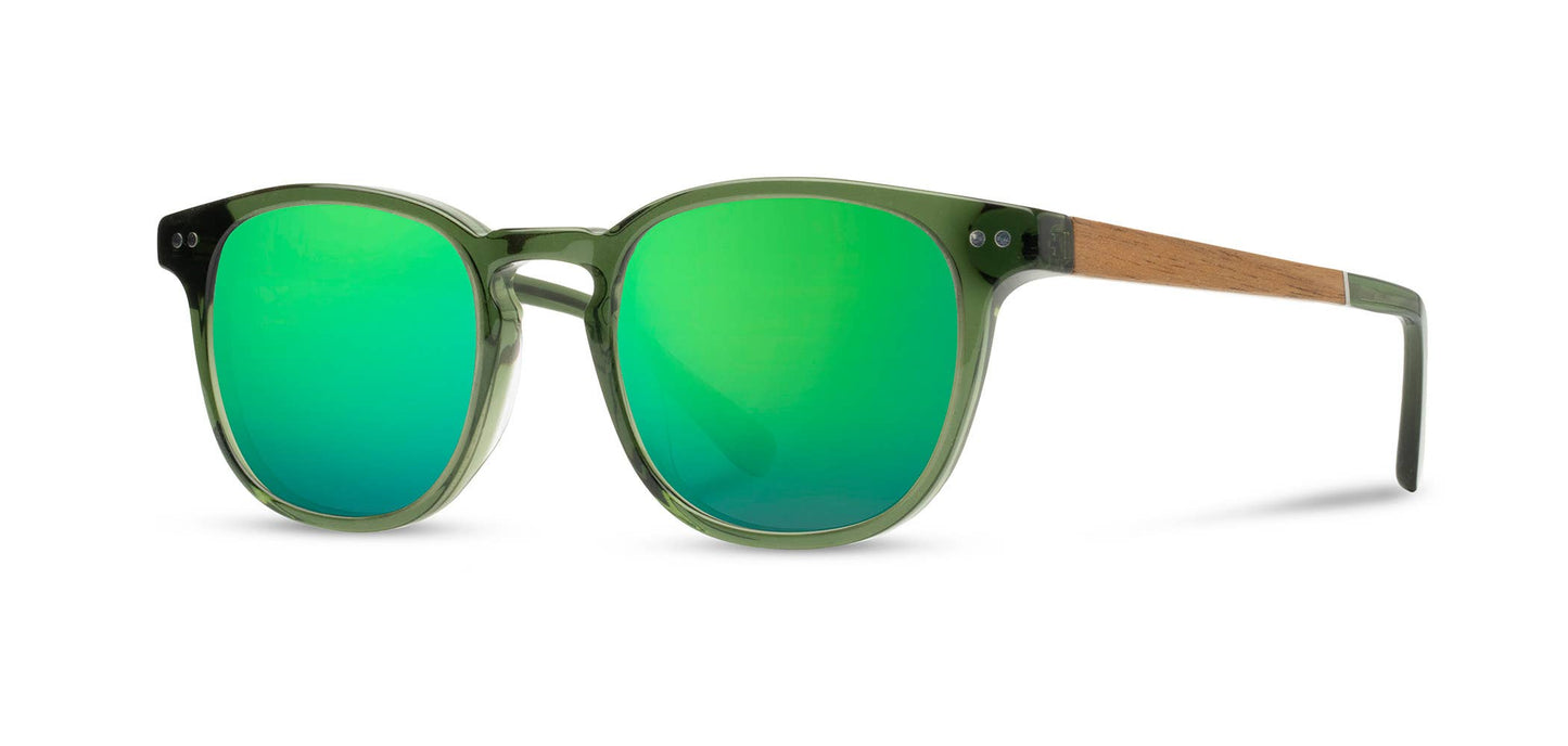 CAMP Topo Sunglasses - Fern: Fern / Walnut / HD Plus Polarized Blue Flash