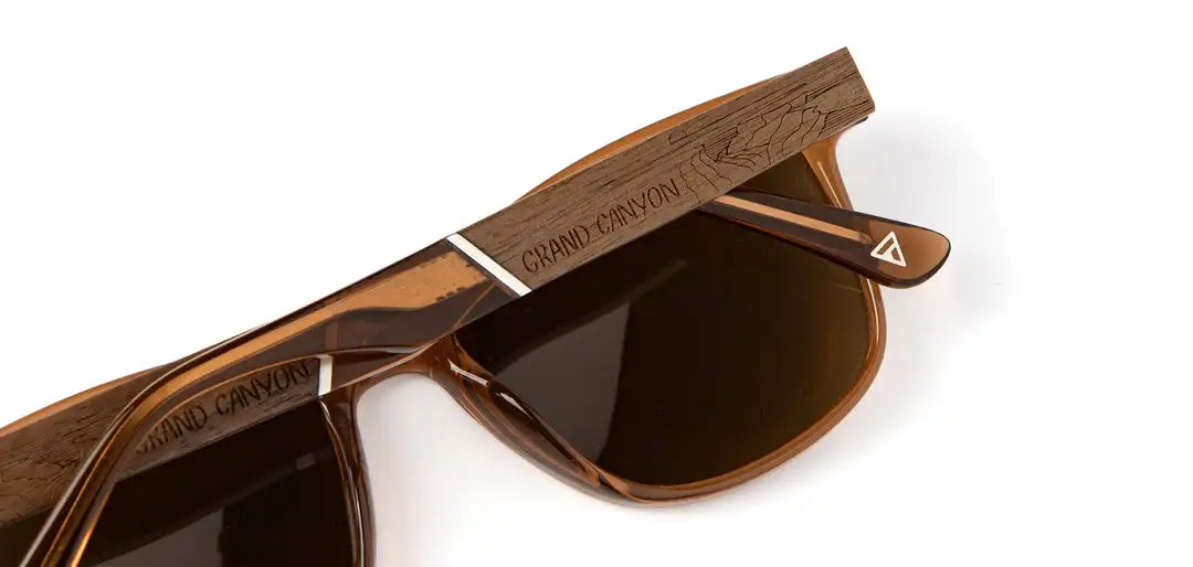 CAMP Trail Sunglasses - Grand Canyon Engraved Edition: Sienna / Walnut Engraved / Basic Polarized Brown