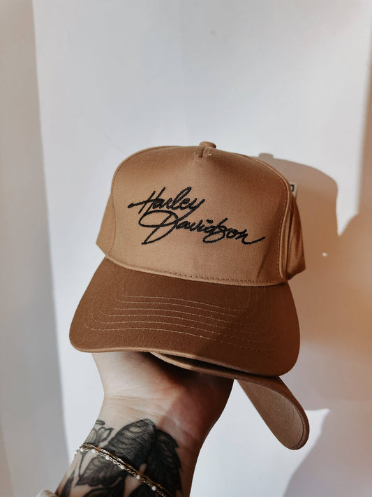 Harley Davidson Script Hat: Camel