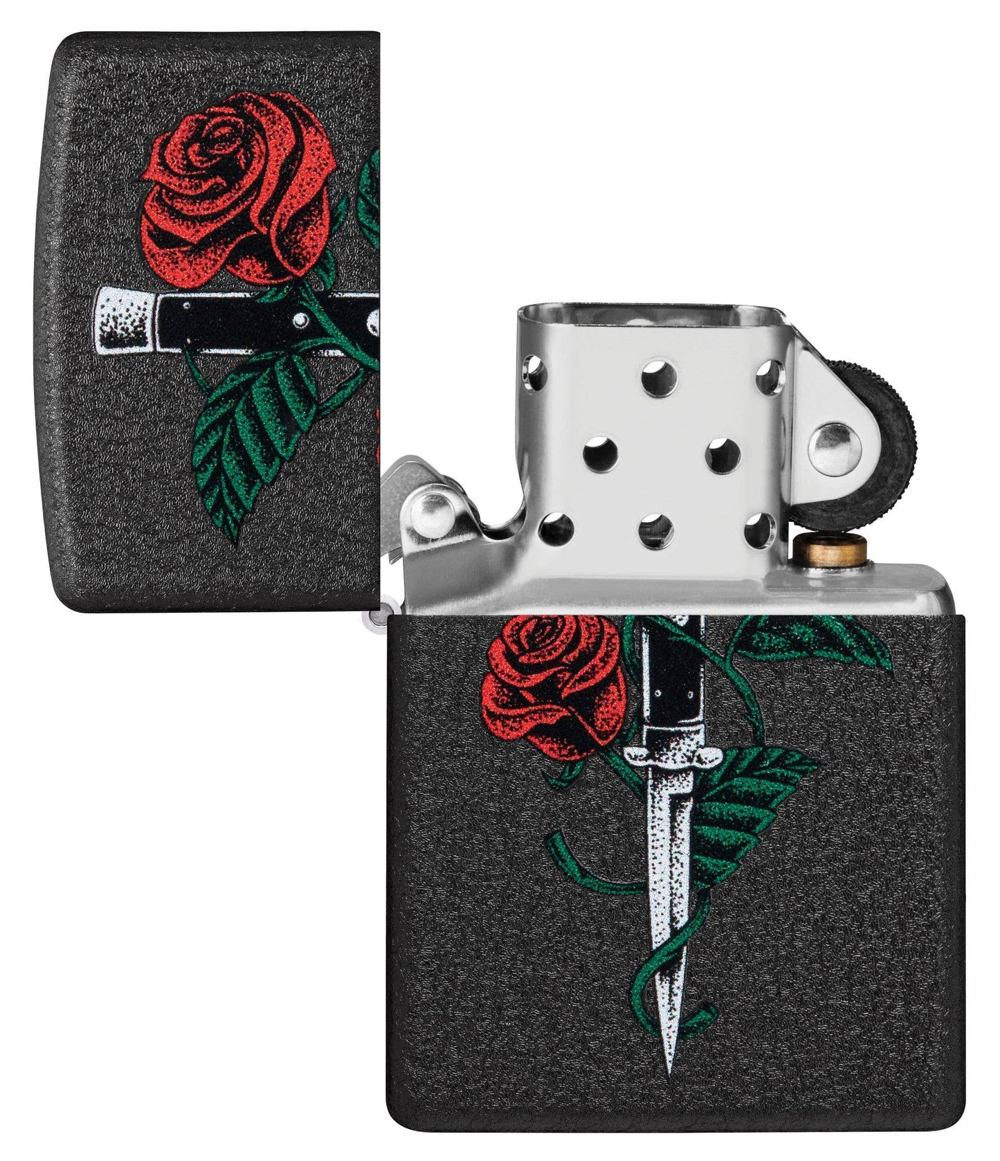 Zippo Rose Dagger Tattoo Design Windproof Lighter