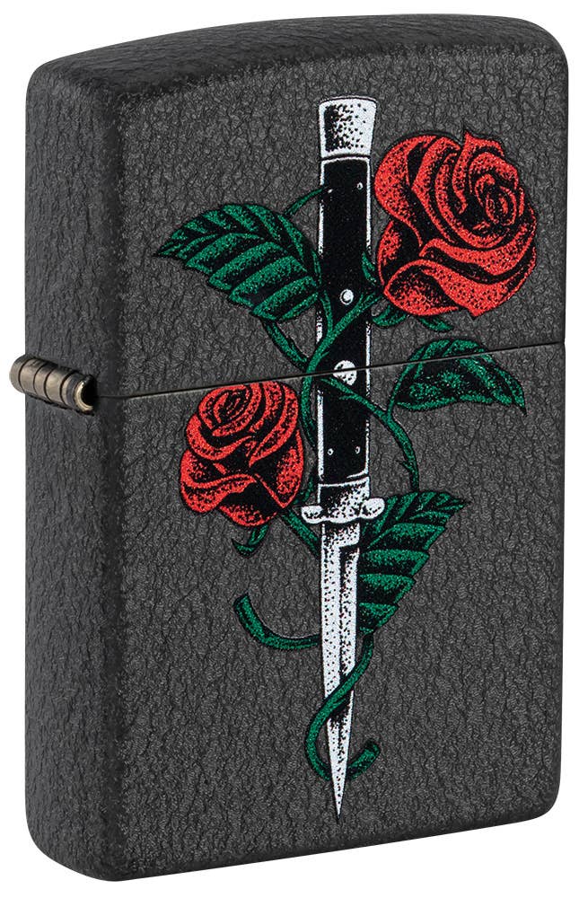 Zippo Rose Dagger Tattoo Design Windproof Lighter