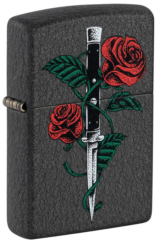 Zippo Rose Dagger Tattoo Design Windproof Lighter