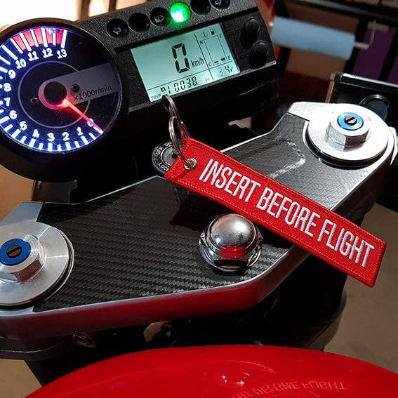 INSERT BEFORE FLIGHT - Motorcycle Keychain