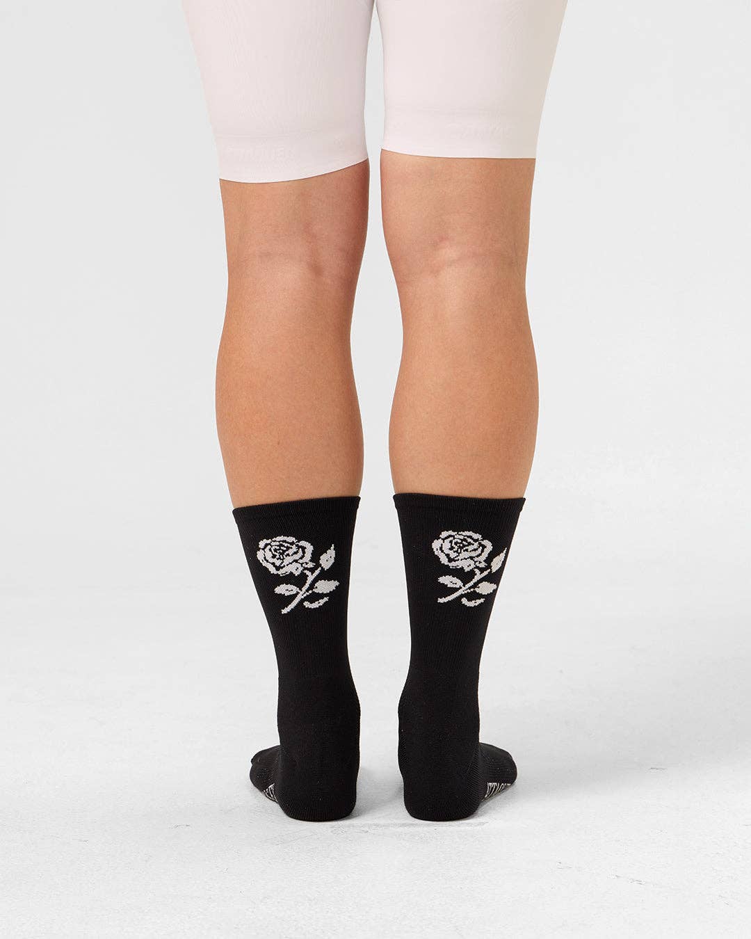 Deus Ex Attaquer Rose Socks - Black: Black / M