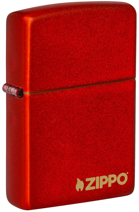 Zippo Classic Metallic Red Zippo Logo Windproof Lighter