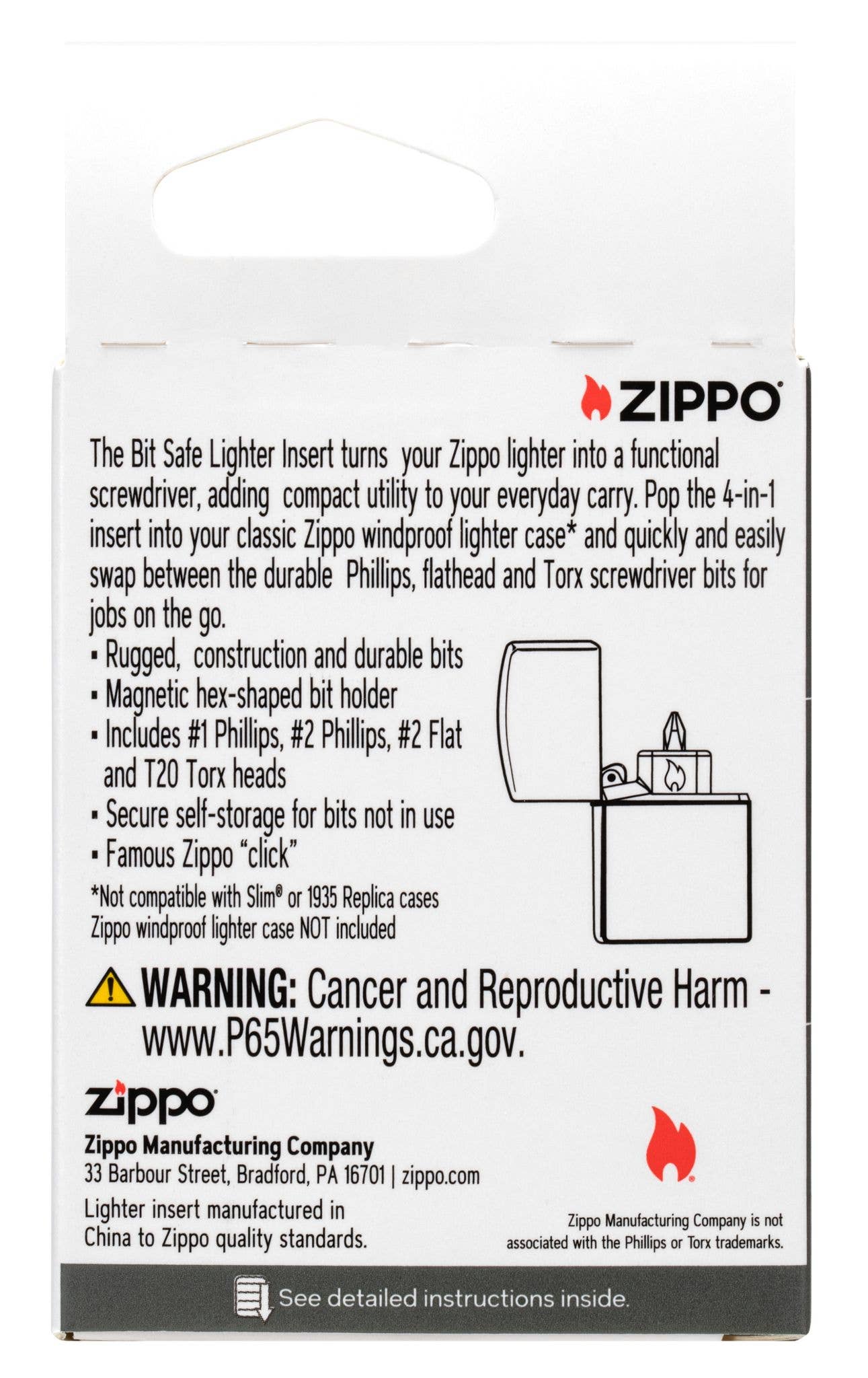 Zippo Bit Safe 4-in-1 Screwdriver Lighter Insert
