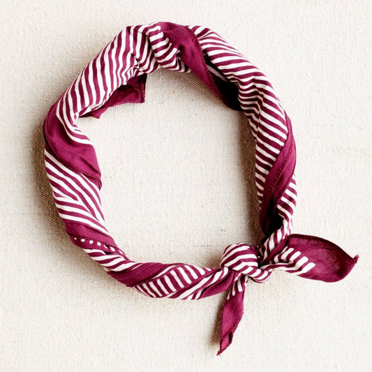 Striped Bandana l Wine
