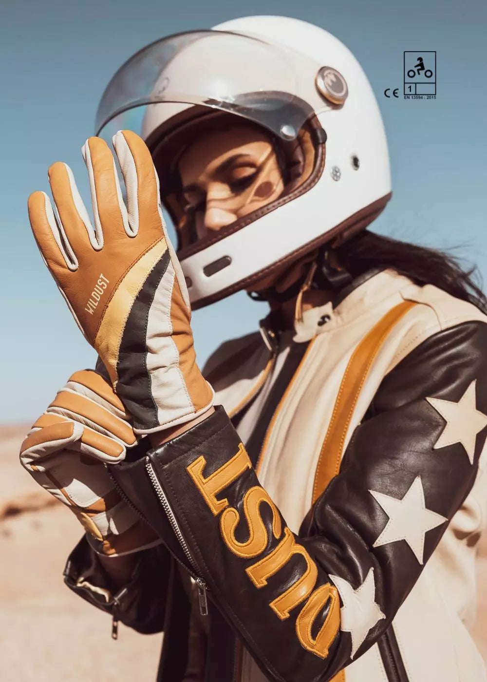 70'S STRIPED GLOVES - CAMEL