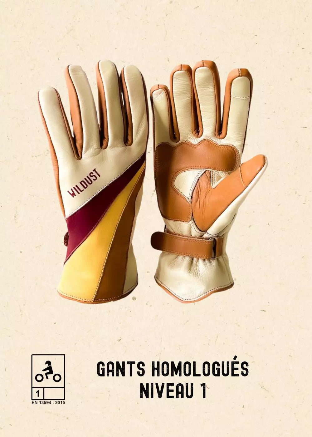 70'S STRIPED GLOVES - WHITE