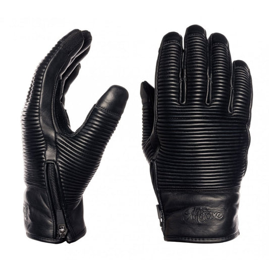 Motone JAEGER - Motorcycle Riding Gloves - Aniline Leather - Black