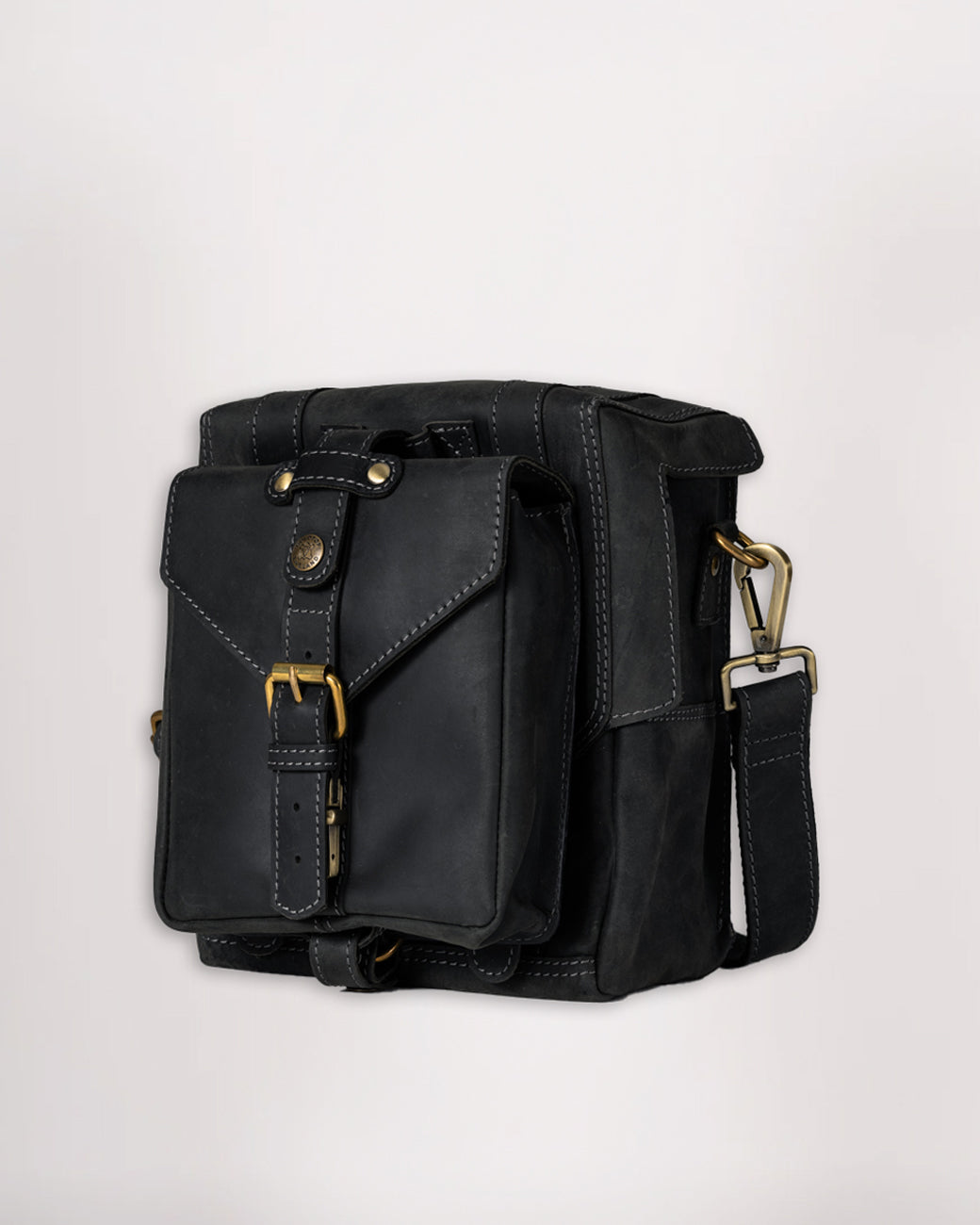 Leather Tank Bag - Small - Black (Veg Tanned)