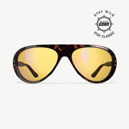 VALLON x Royal Enfield Moto Aviators - Dark Tortoise Yellow