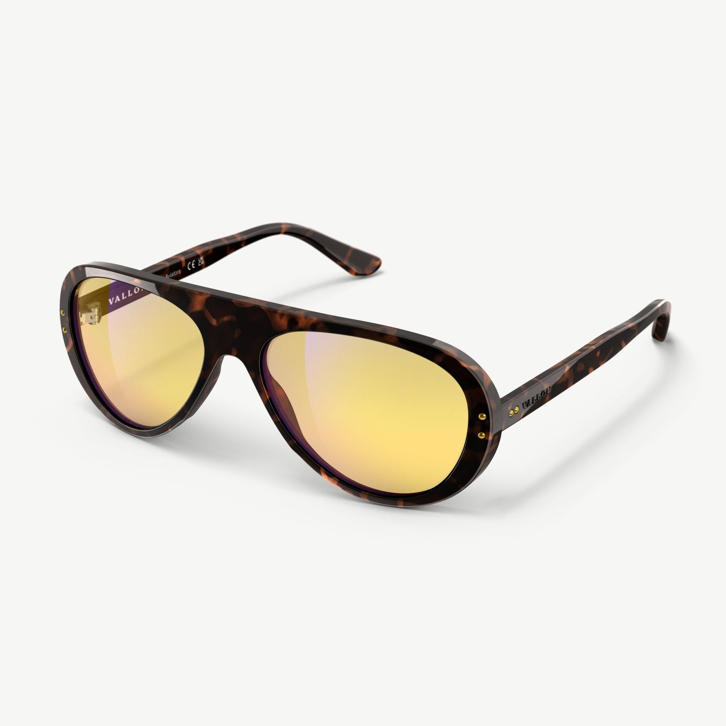 VALLON x Royal Enfield Moto Aviators - Dark Tortoise Yellow