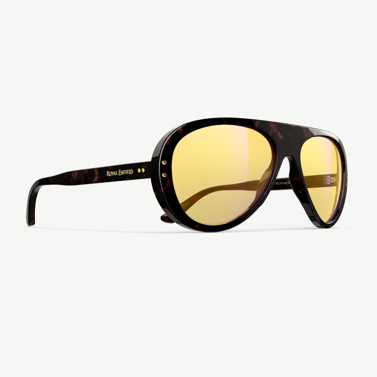 VALLON x Royal Enfield Moto Aviators - Dark Tortoise Yellow