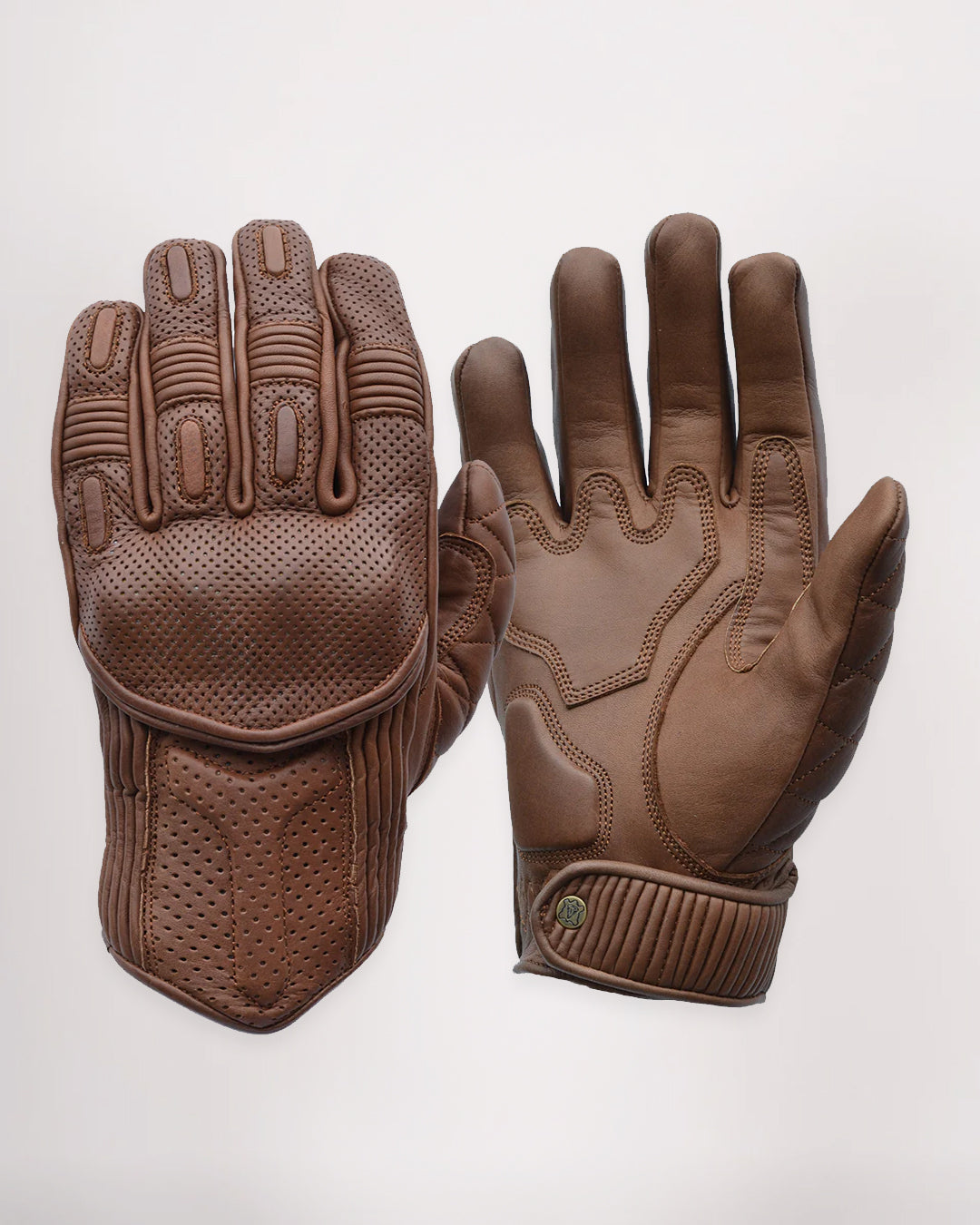 Silk Lined Predator Gloves - Waxed Brown