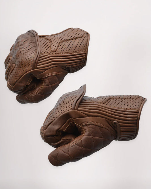 Silk Lined Predator Gloves - Waxed Brown
