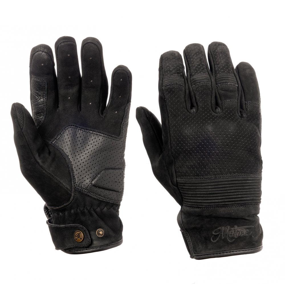 Motone WRAITH - Motorcycle Gloves - Nubuck Leather - Black